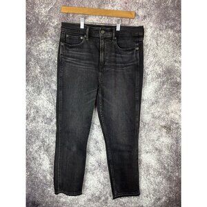 Gap Jeans Womens 29‎ / 8 r Black Vintage Slim High Rise Rock Witchy Casual City